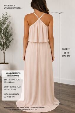 Show Me Your Mumu Rebecca Ruffle Maxi Dress XS Beige Boho Bridesmaid